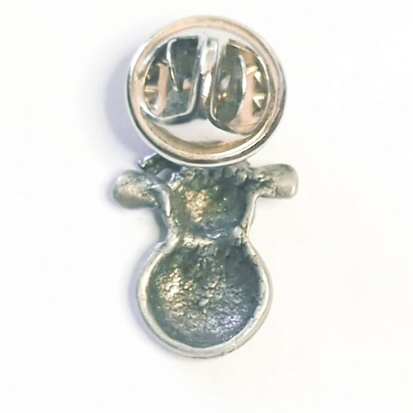 Vintage Pewter Snowman Lapel Pin - Picture 3 of 4